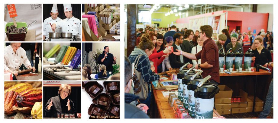 Image montage from previous NW Chocolate Festivals.