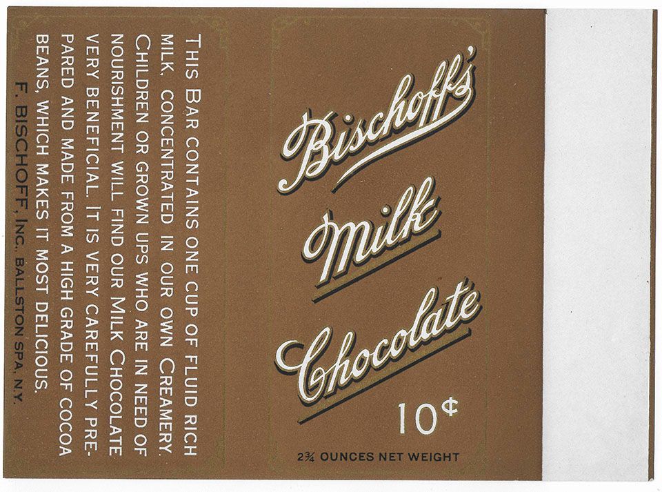 Bischoff Milk Chocolate, Wrapper, ca.1920
