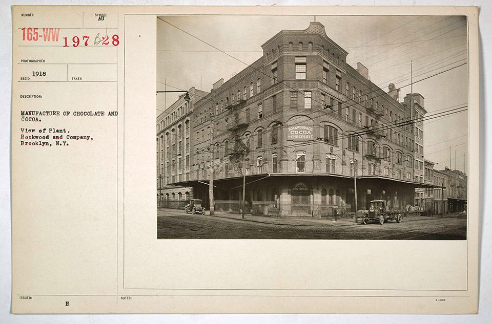 Rockwood and Co., Factory Building, Park and Washington Avenues, Brooklyn, 1918, by Underwood and Underwood. Public Domain via the National Archives