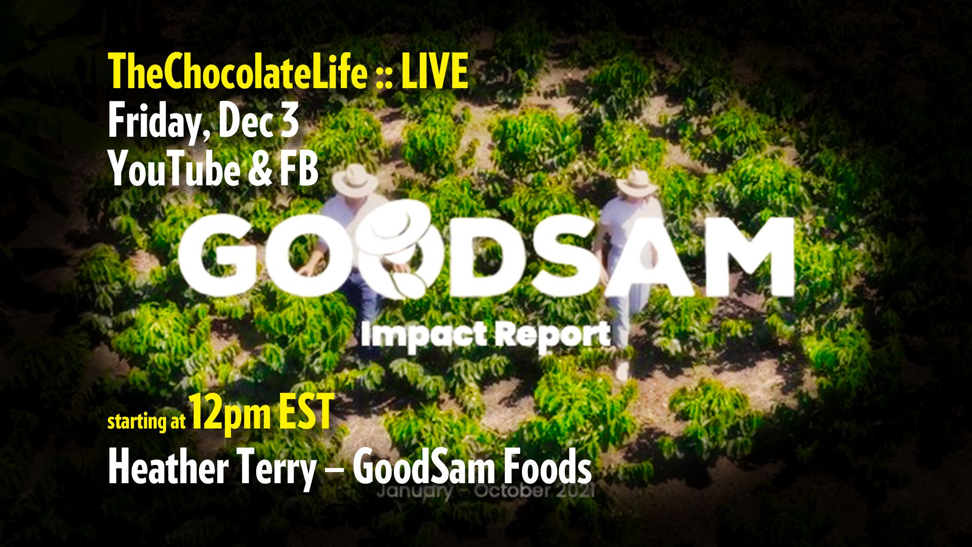 TheChocolateLife :: LIVE w/ Heather Terry, GoodSam Foods