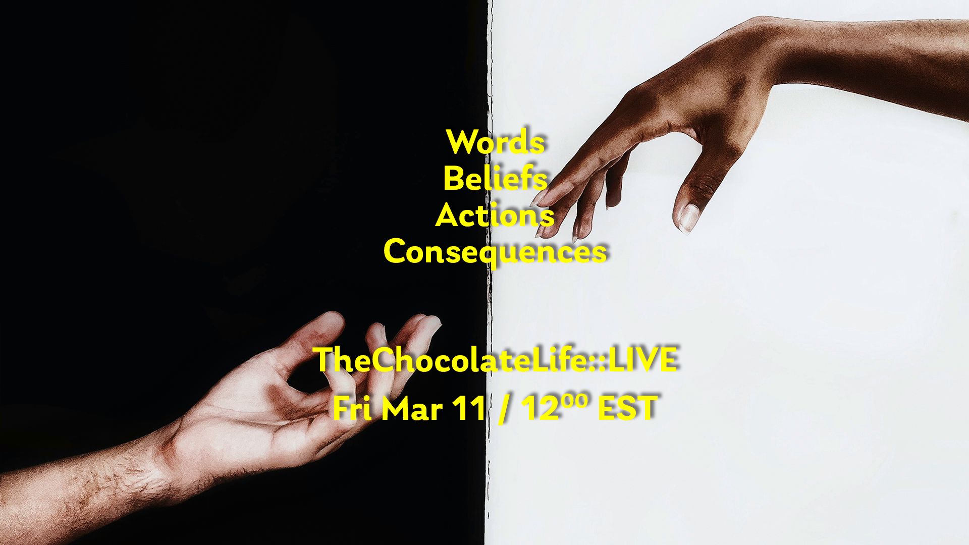 TheChocolateLife::LIVE – Words. Beliefs. Actions. Consequences.