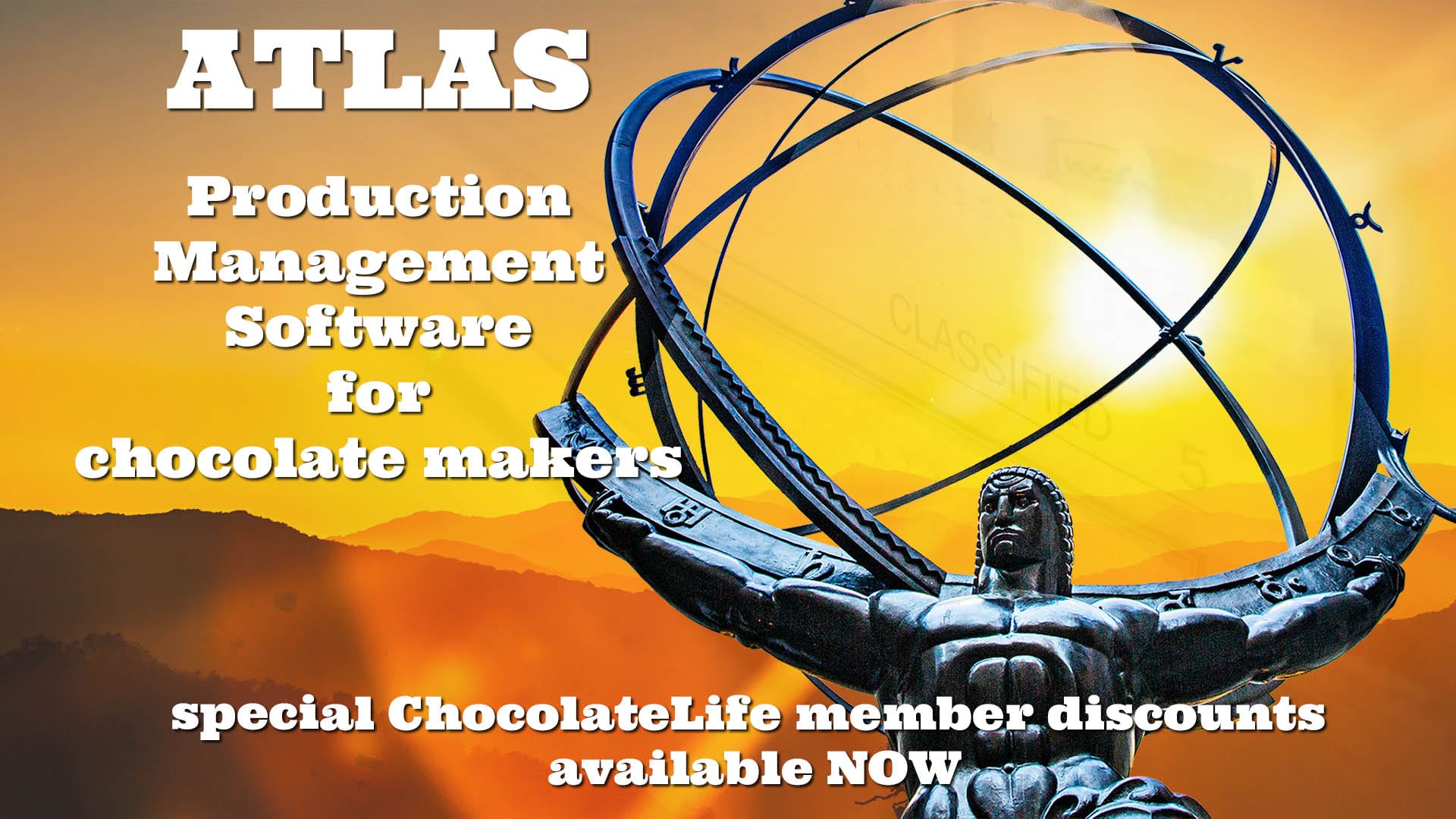 ATLAS production management software for chocolate makers