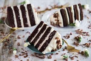 Guinness Chocolate Layered Cake with Irish Cream Cheese Icing
