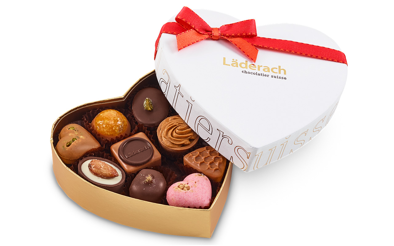 Laderach Pralines – AssortedhHeartBox